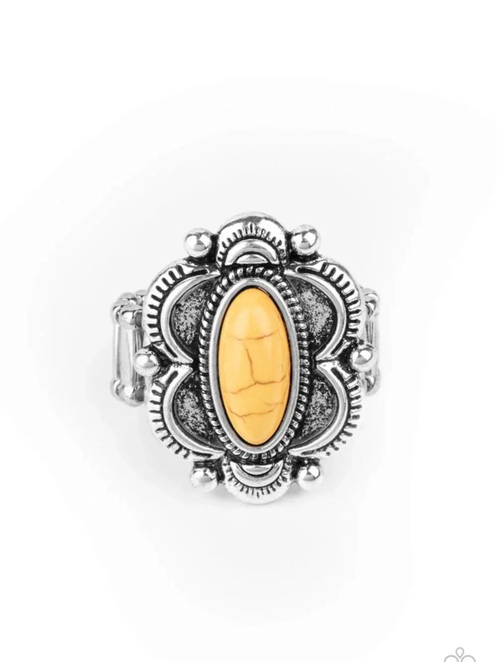 Paparazzi Jewelry Accessories - Sage Garden - Yellow Ring - Vintage